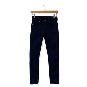 Agolde Blue Dark-Wash Colette Mid-Rise Denim Skinny Jeans Size 25